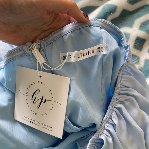 Saints + secrets baby blue DINAH MIDI DRESS - Picture 7 of 9